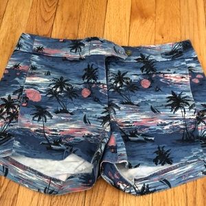 Jcrew tropical chino shorts